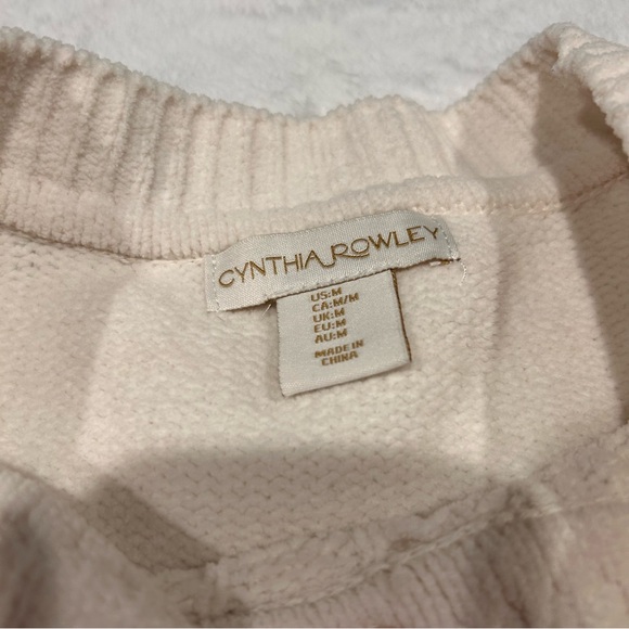 Cynthia Rowley Cream Cable Knit Sweater - Picture 5 of 12
